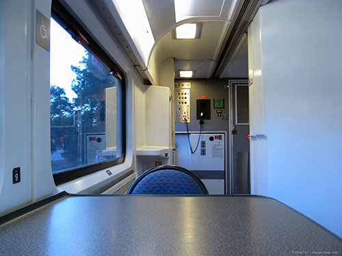 Downstairs in the lounge car