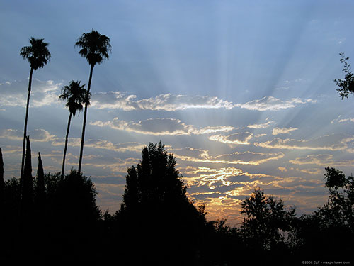 Blue sky over Davis
