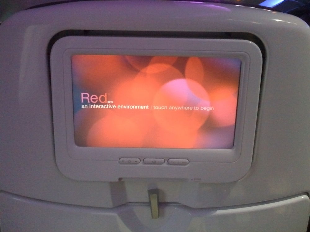 Red, in-flight entertainment